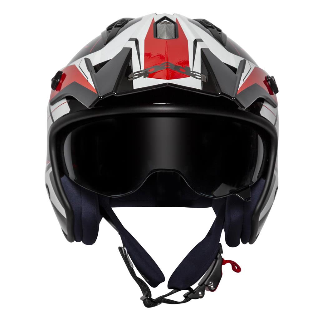 Spada Rock Stream Open Face Motorcycle Trials Bike Helmet