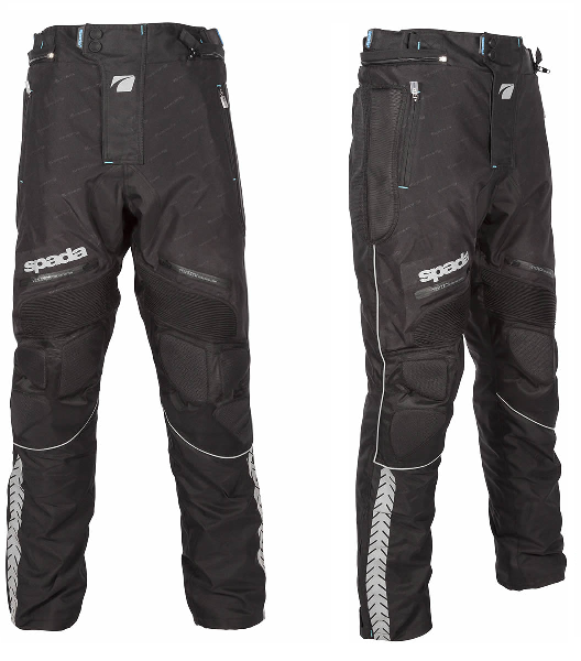 Spada Metro Textile Motorcycle Trousers CE Ladies Black Removable Thermal Liner