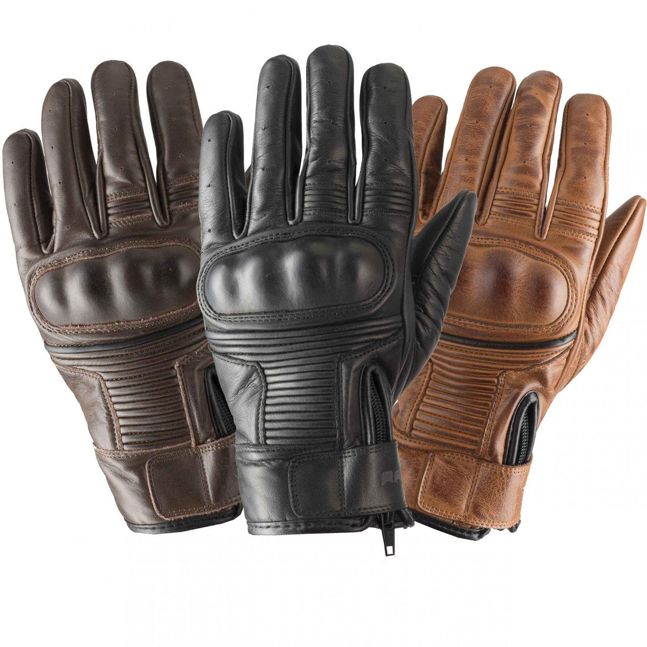 Rayven Vintage Motorcycle Motorbike Touring CE Leather Gloves – Summer Cruiser