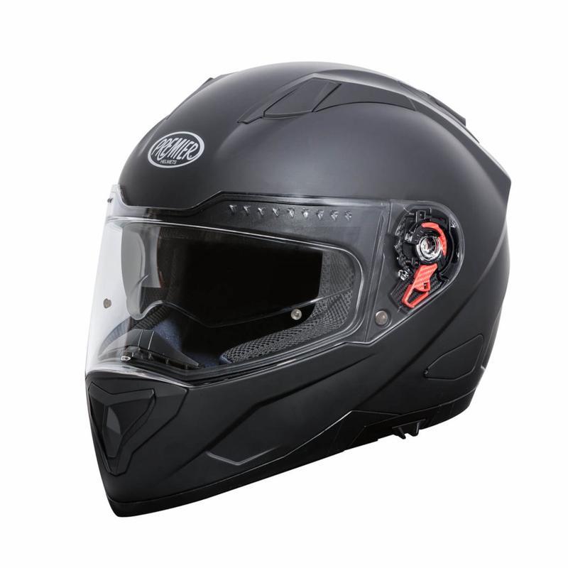 PREMIER VYRUS MATT BLACK MOTORBIKE FULL FACE HELMET