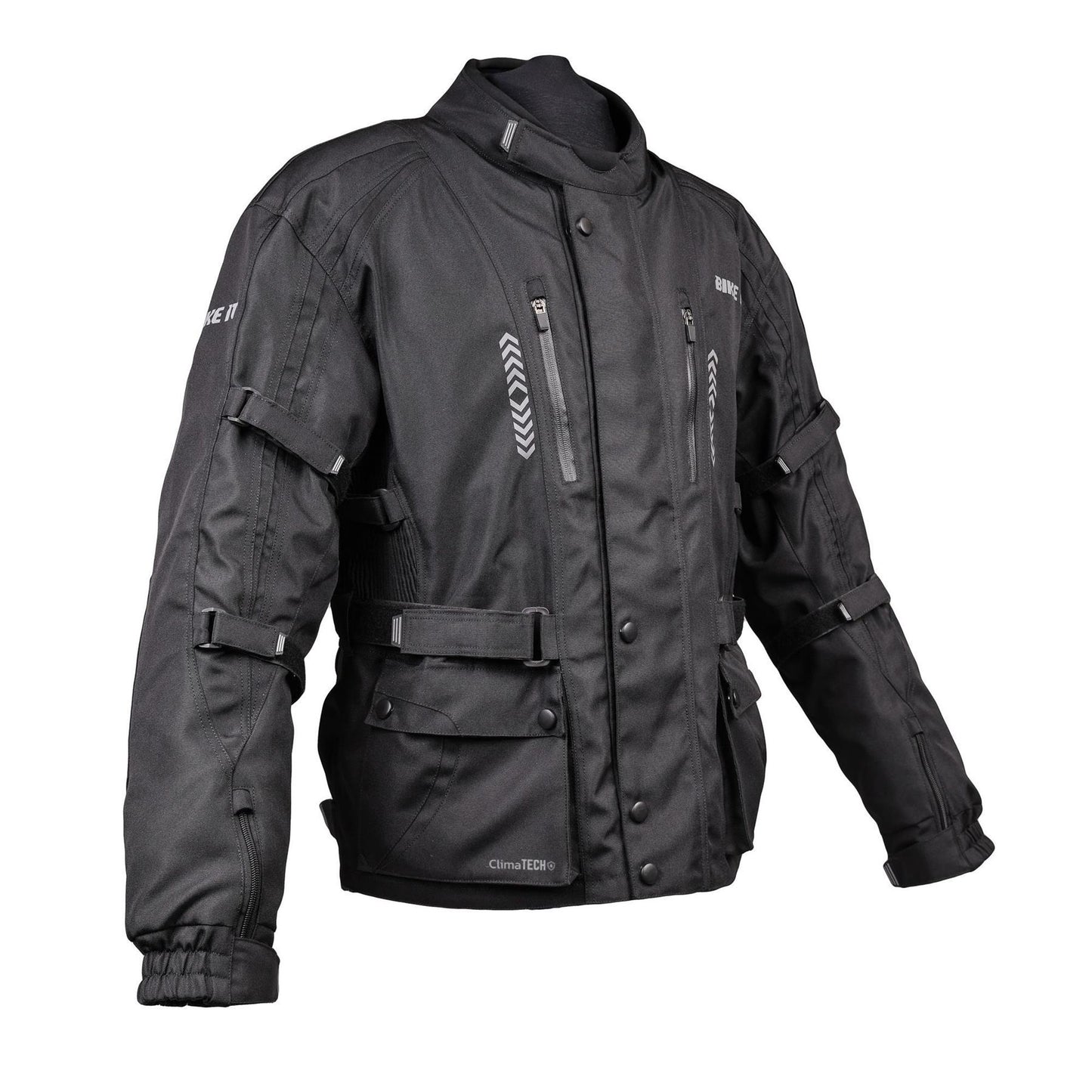 Bike It 'Triple Black' Waterproof Adventure Motorcycle Jacket