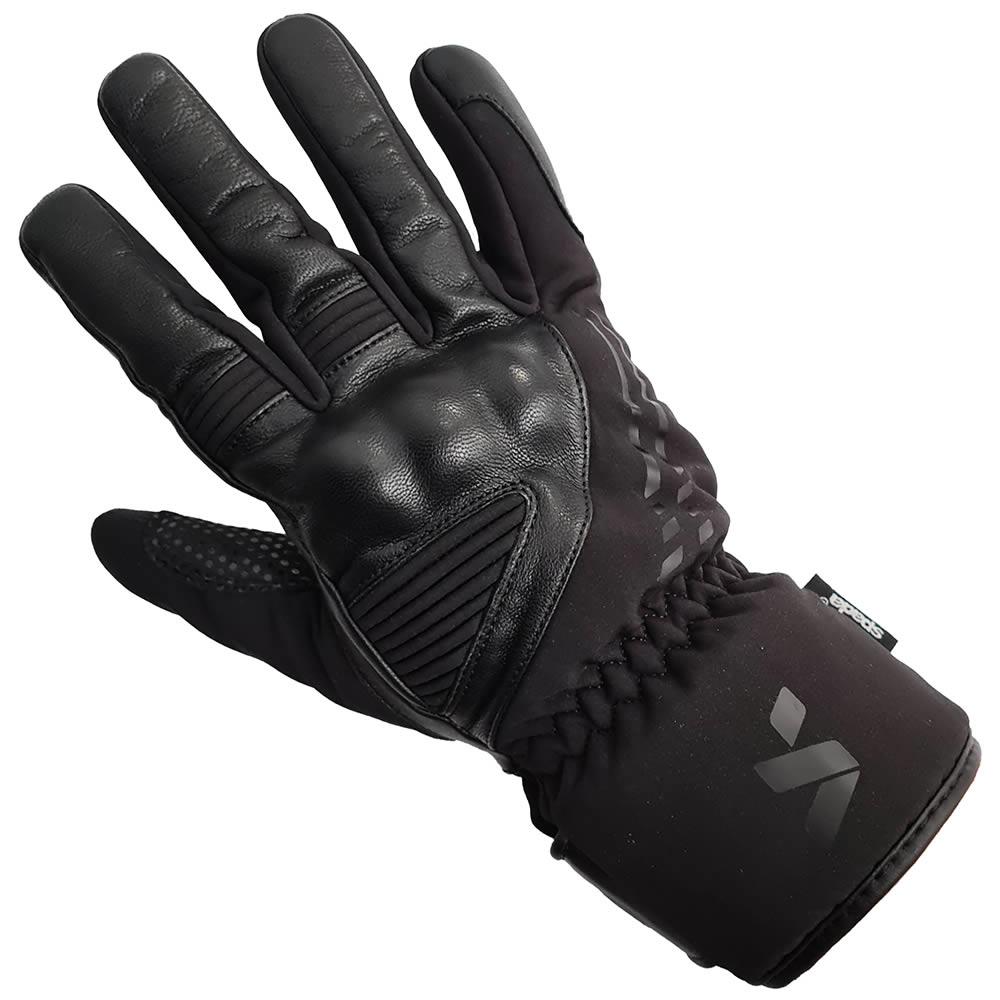 SPADA LEATHER MOTORBIKE GLOVES OSLO LADIES WP CE BLACK