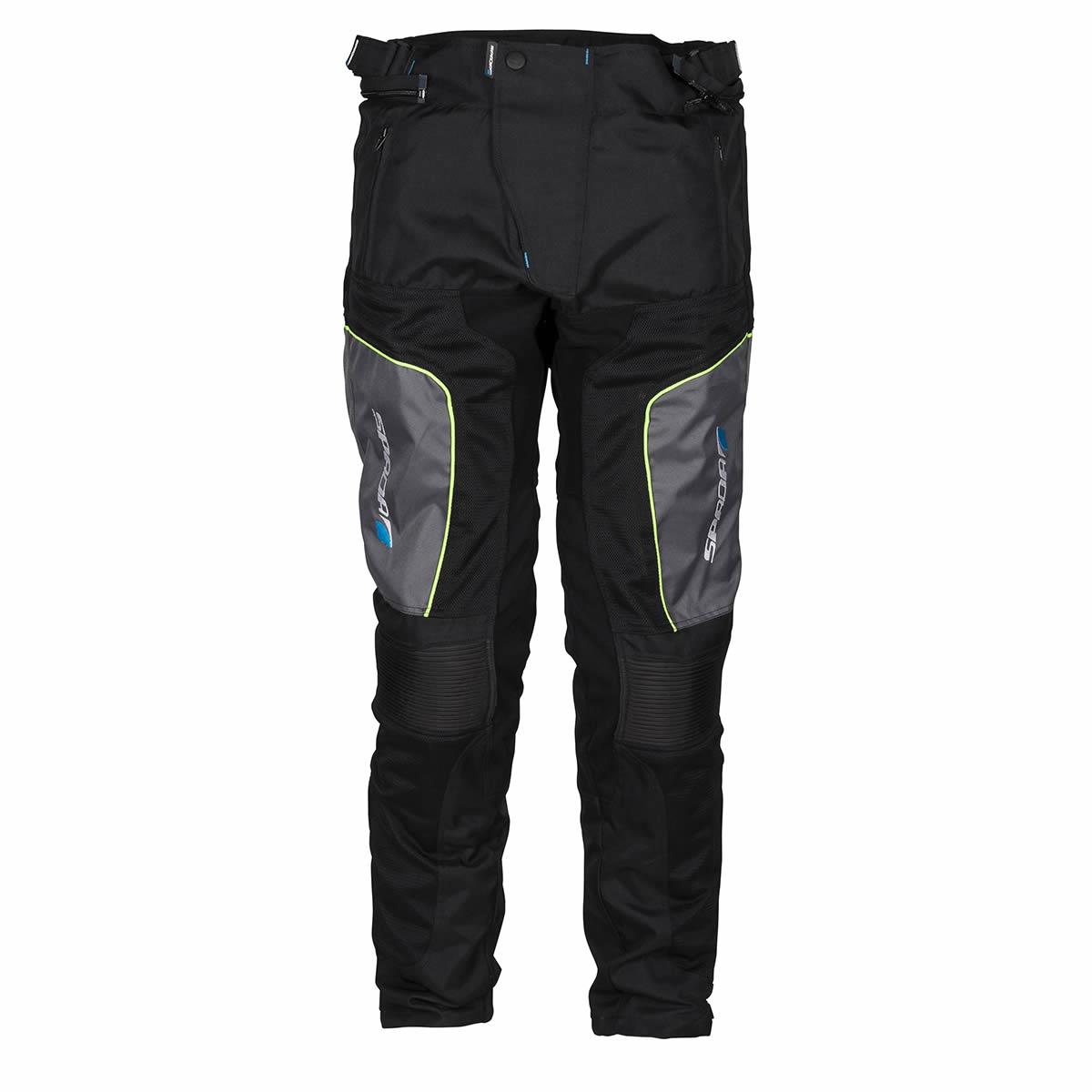 Spada Textile Motorcycle Motorbike Trousers Air Pro 2 Black/Silver/Fluo