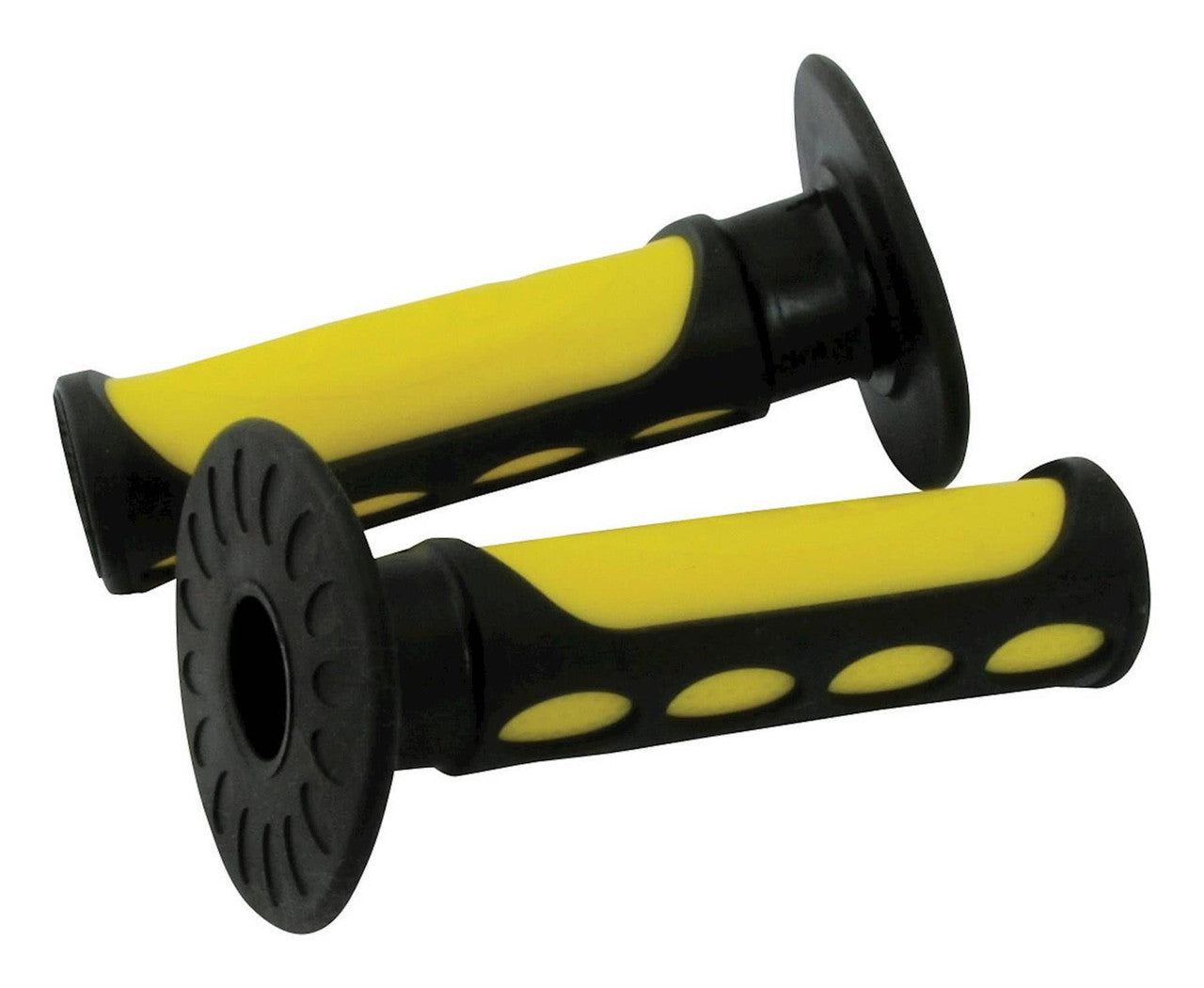 BIKE IT MOTORCYCLE HANDLEBAR GRIP OFF-ROAD 2 TONE YELLOW / BLACK