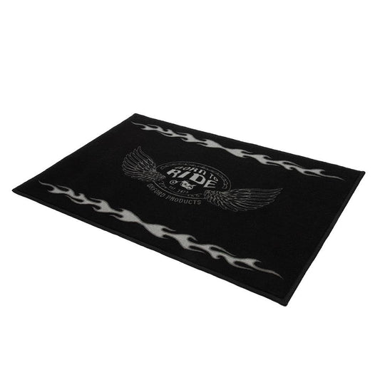 Oxford Flame Motorcycle Door Mat Non-slip 90 x 60cm