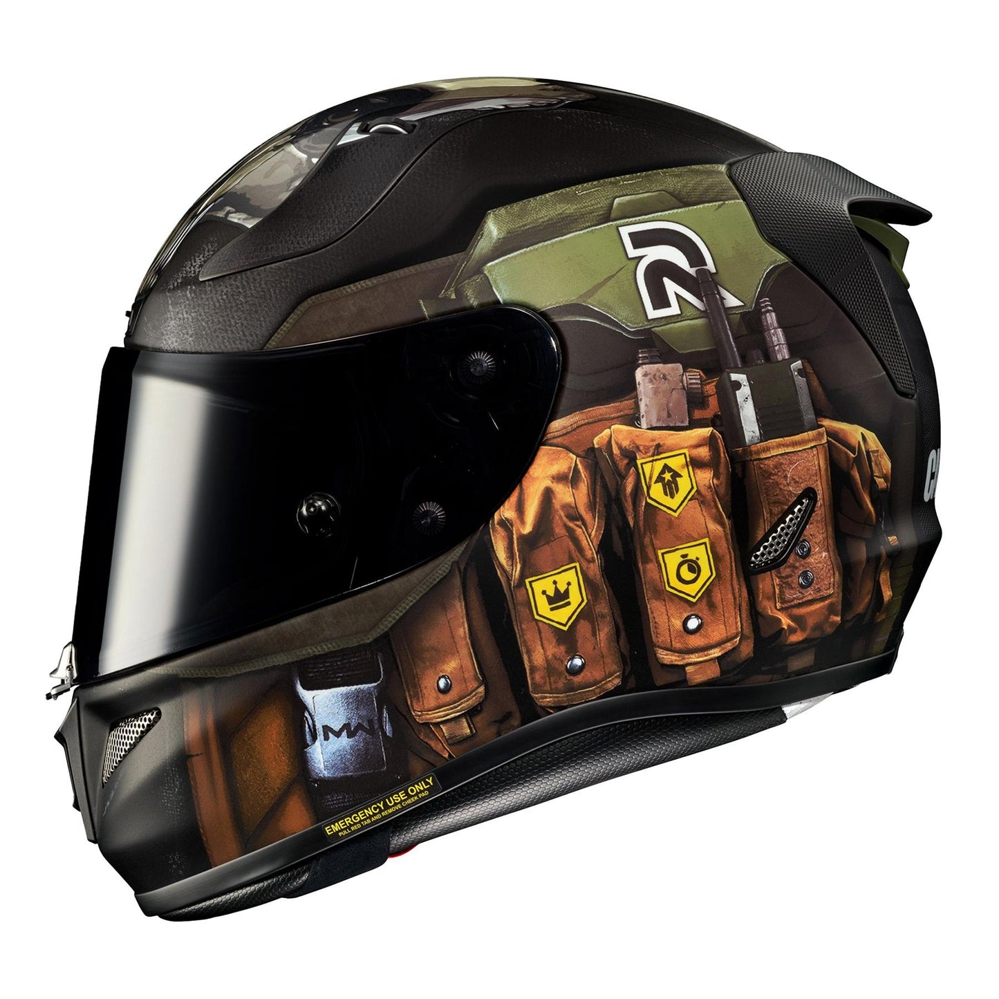 HJC RPHA 11 Ghost Call of Duty Motorcycle Helmet with Dark Visor