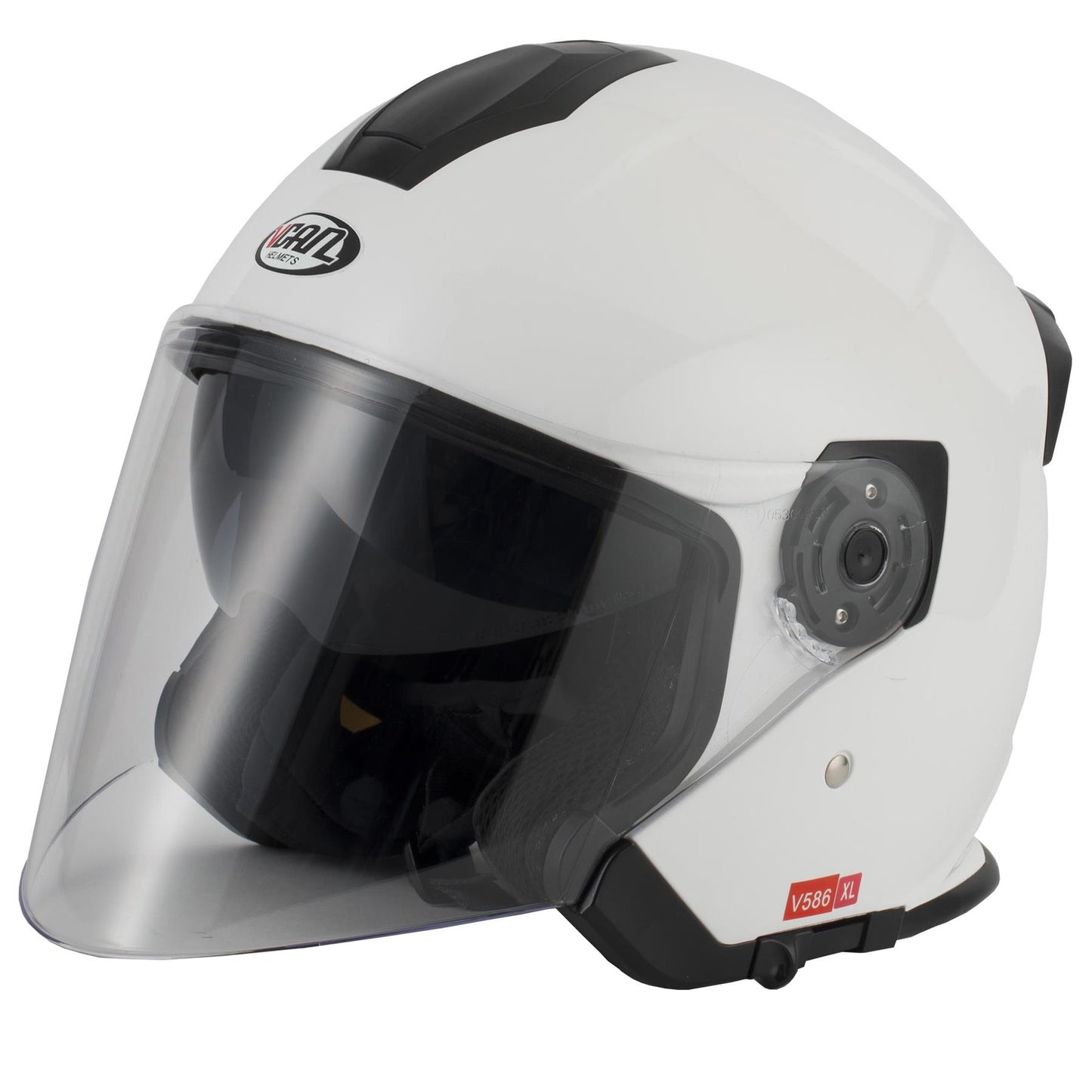 Vcan H586 Gloss White/Black Helmet