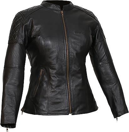 Weise Earhart Ladies Black Leather Motorcycle Jacket