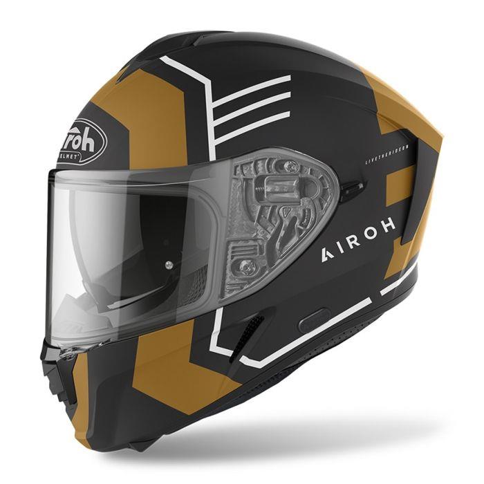 Airoh Spark Thrill Full Face Motorbike Crash Helmet Gold Matt New Design