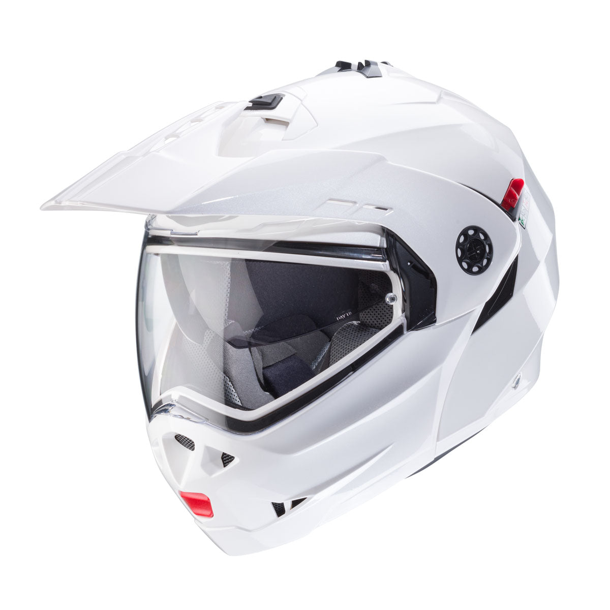 Caberg Tourmax X Motorcycle Motorbike Helmet - White Metal