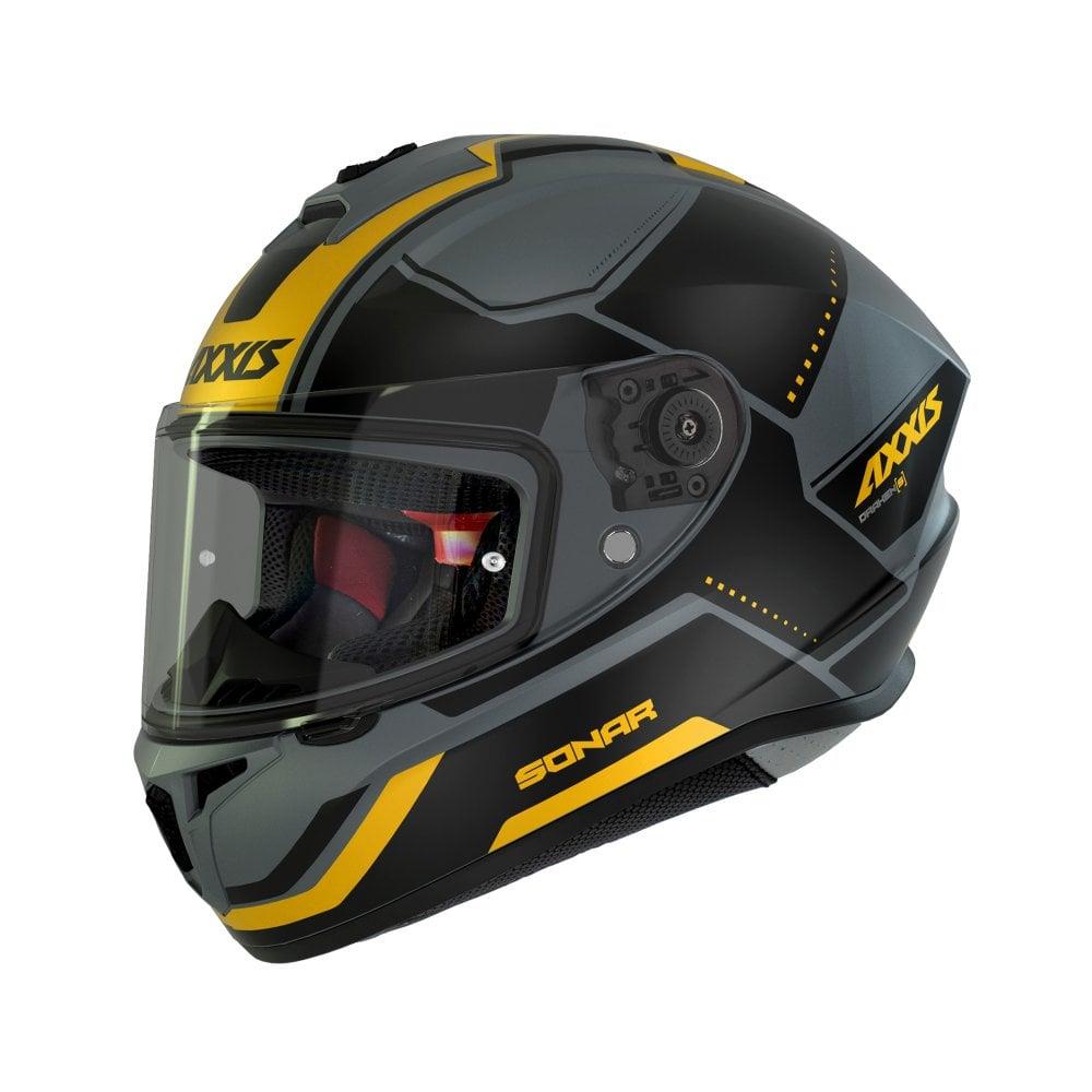 Axxis Draken Matt S Sonar Motorcycle Motorbike Full Face Helmet