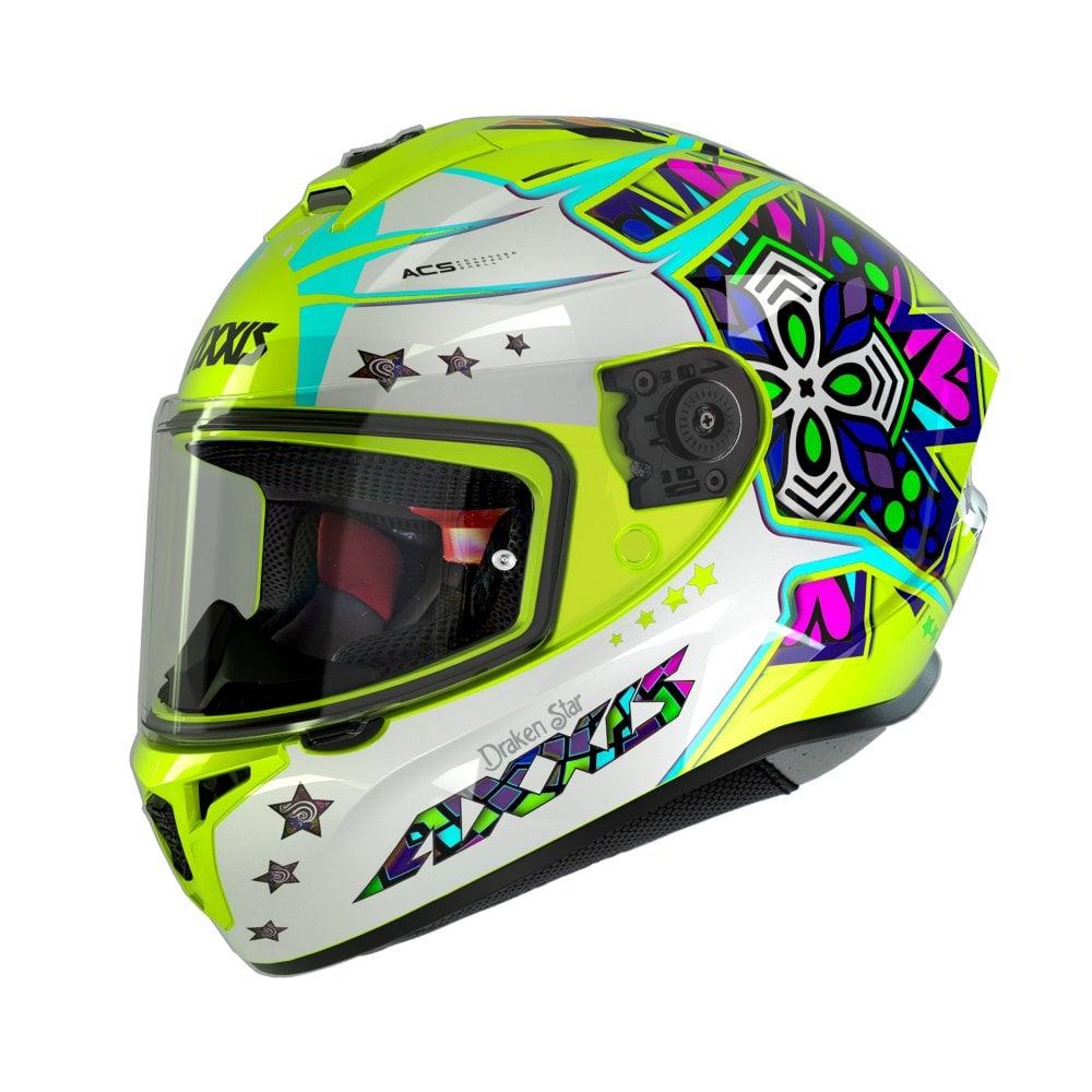 Axxis Draken S Star C Gloss Full Face Motorcycle Motorbike Helmet - Limited Edition