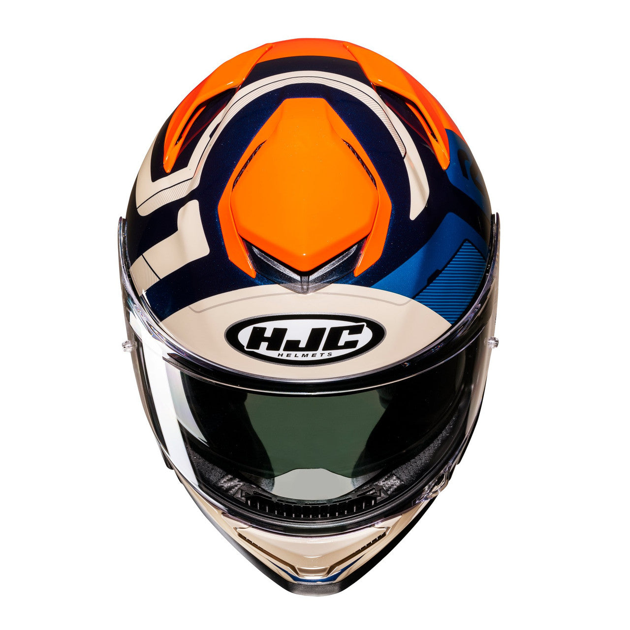 HJC RPHA 71 Motorbike Full Face Helmet Cozad MC27 Blue Orange / Fluo Yellow