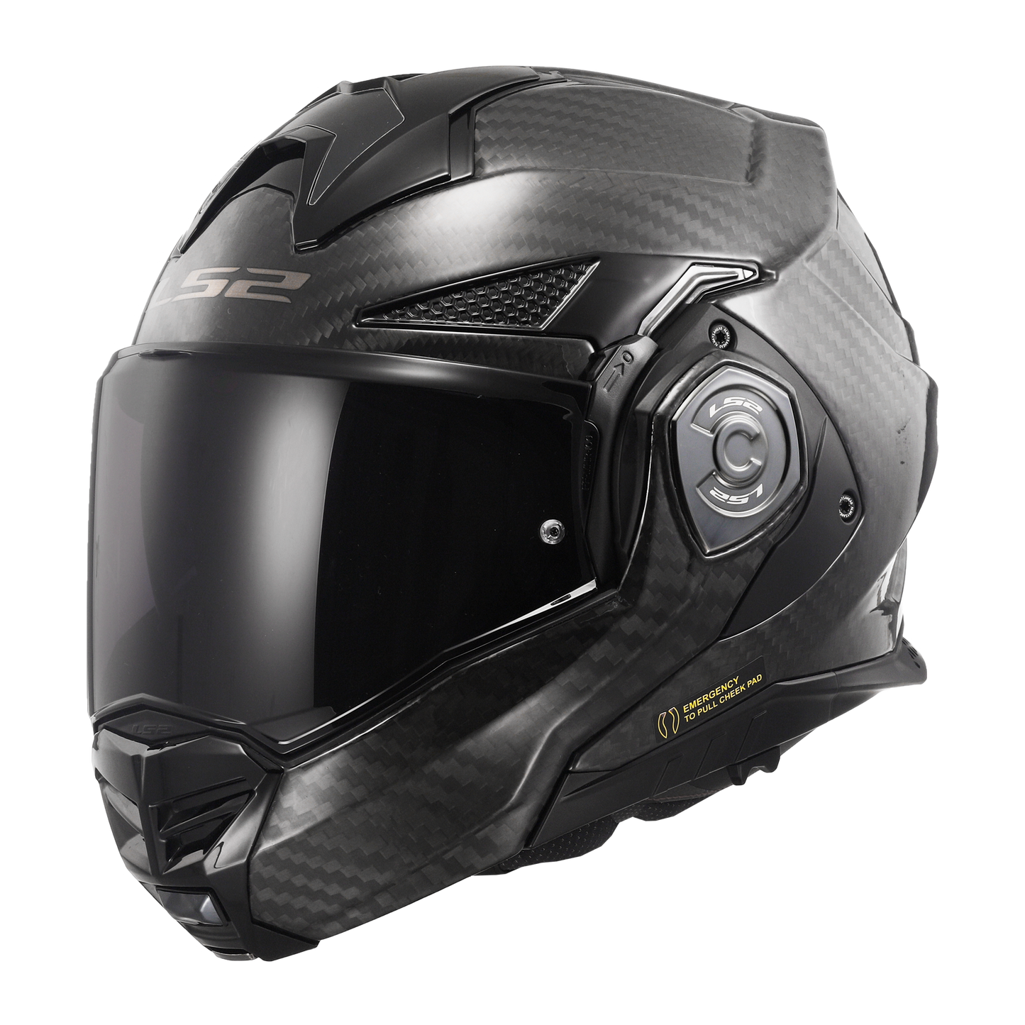 LS2 FF901 Advant X Modular Carbon Fibre Flip Front Full Face Motorbike Helmet