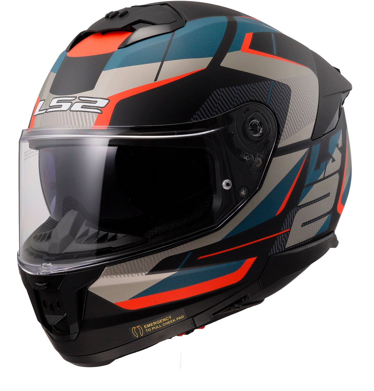 LS2 FF808 Stream II Matt Black Blue Road Motorcycle Full Face Helmet Ece22.06