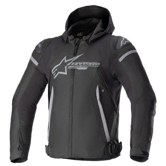 Alpinestars Zaca Motorcycle Jacket Hoodie Black Dark Grey