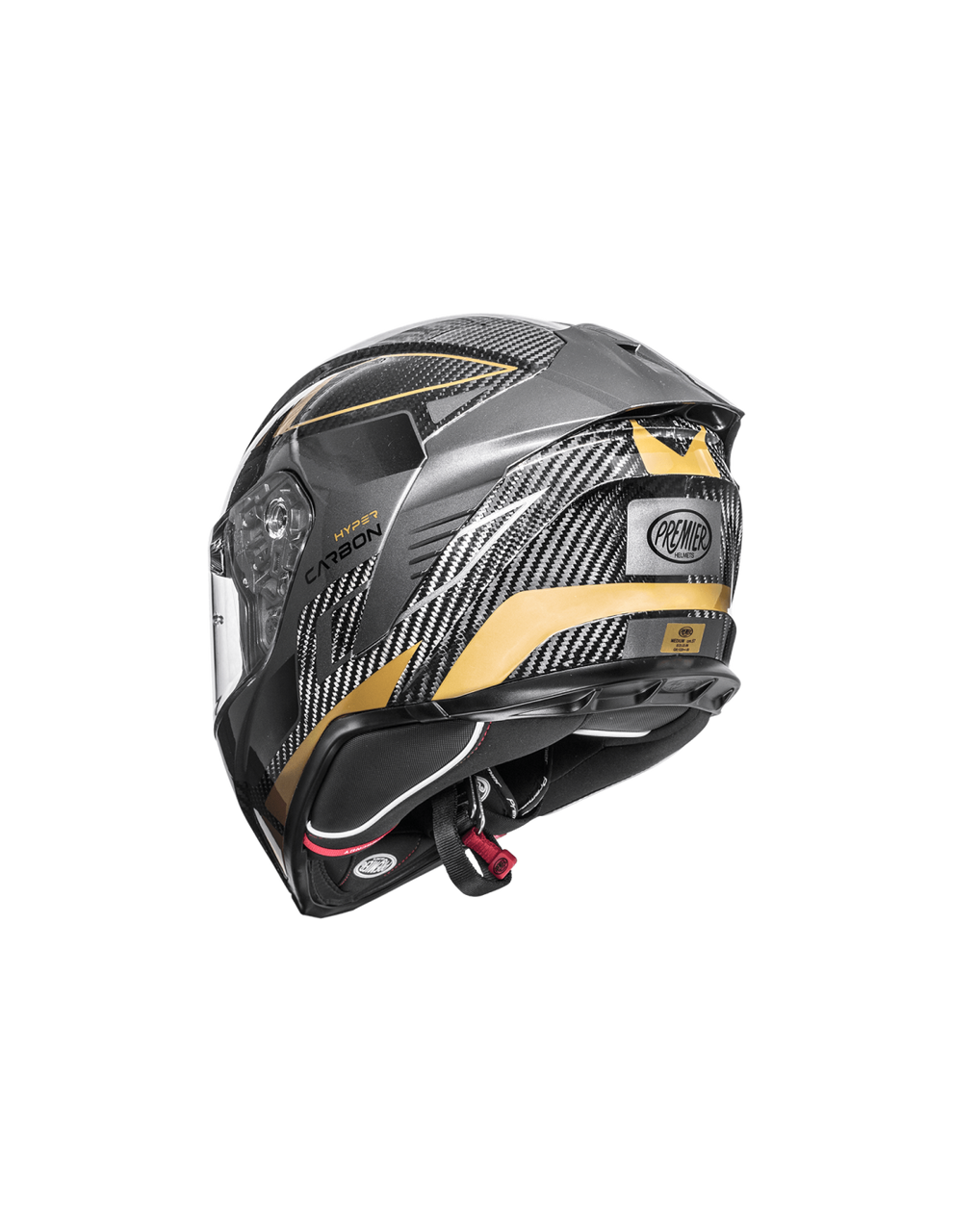 Premier Hyper Carbon TK 19 Gold Full Face Motorbike Helmet