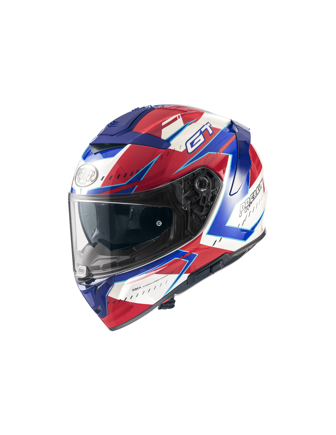 PREMIER DEVIL EV 13 BLUE RED WHITE MOTORBIKE HELMET