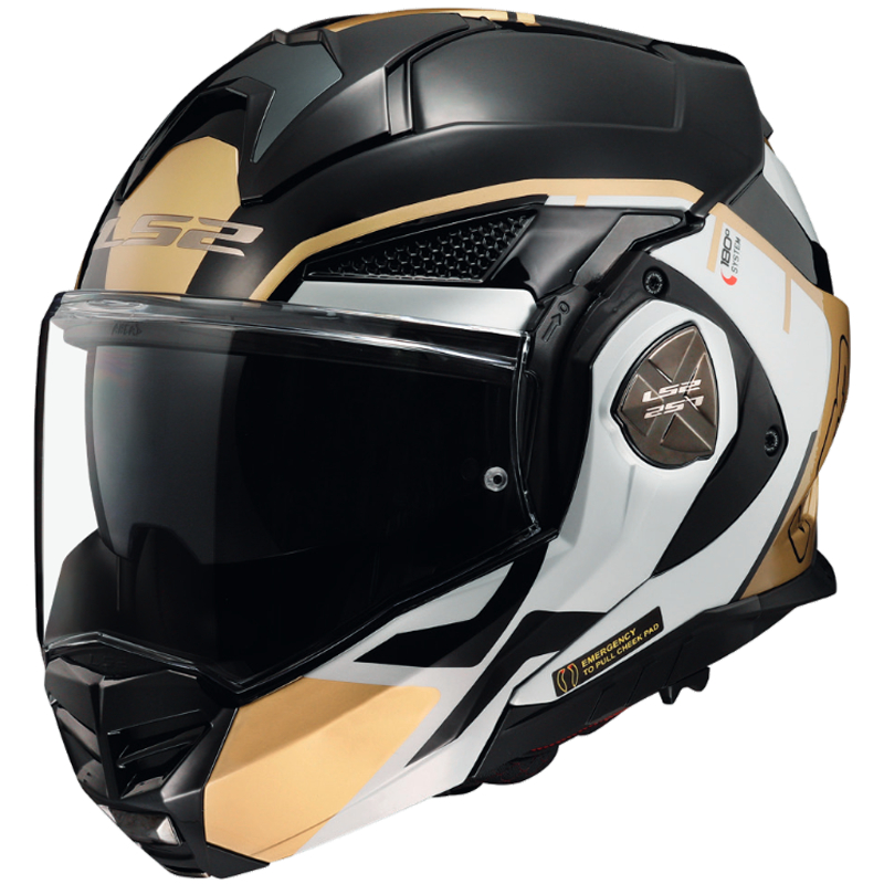 LS2 FF901 Advant X Metryk Black Gold Full Face Motorcycle Helmet Ece22.06