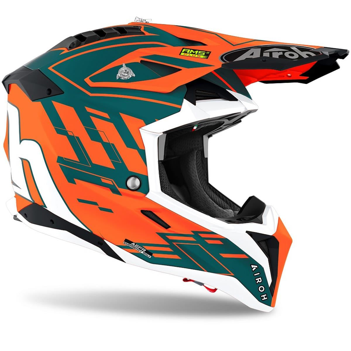 Airoh Aviator 3 Orange Off Road Motorbike Motorcross Helmet 22.06