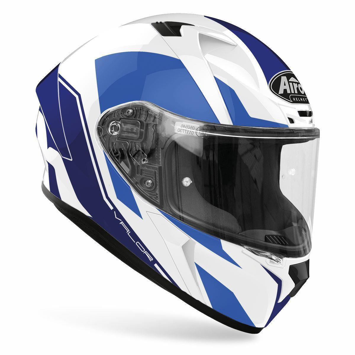 Airoh Valor Full Face Motorcycle Helmet Wings Blue Gloss