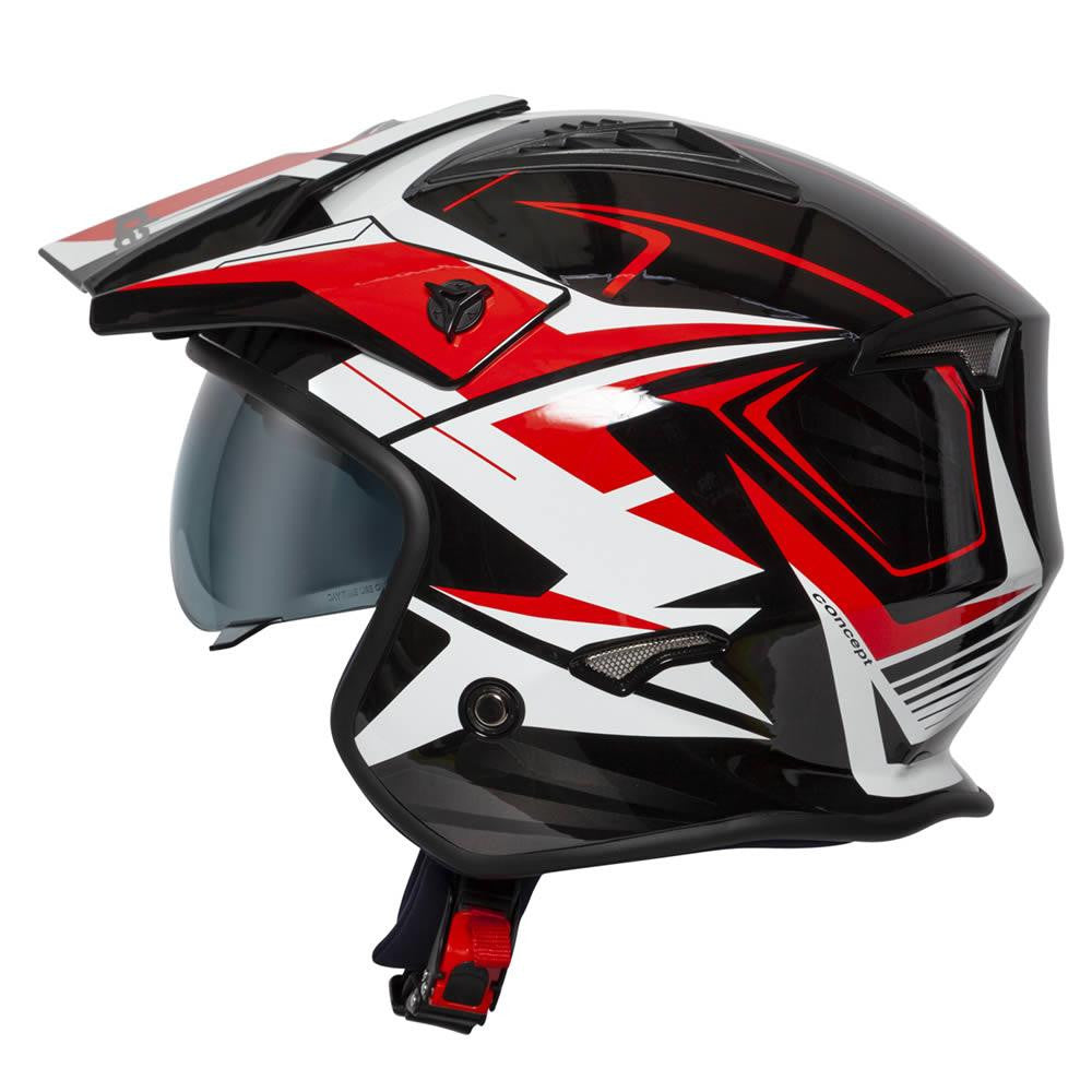 Spada Rock Stream Open Face Motorcycle Trials Bike Helmet