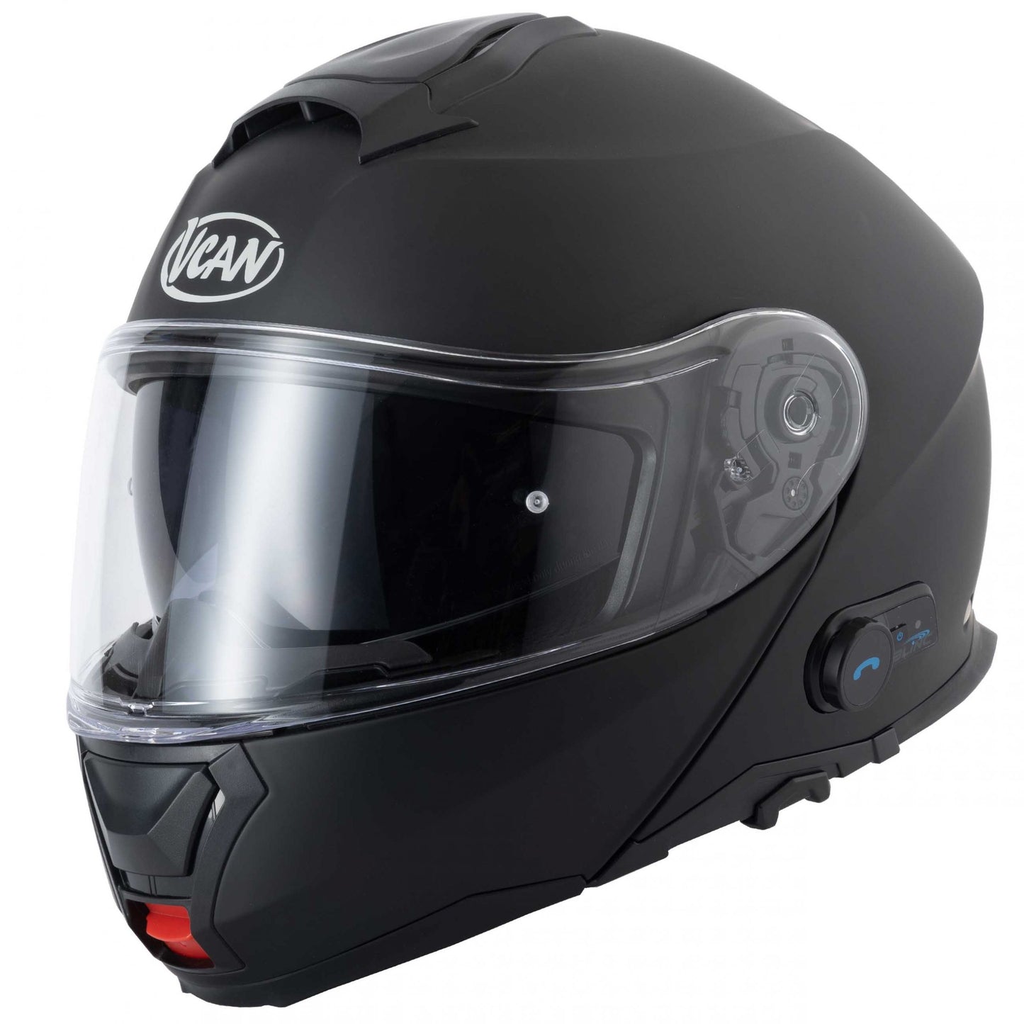 VCAN H272 Blinc A4 Matt Black Flip Front Motorcycle Helmet- Matt Black 2024