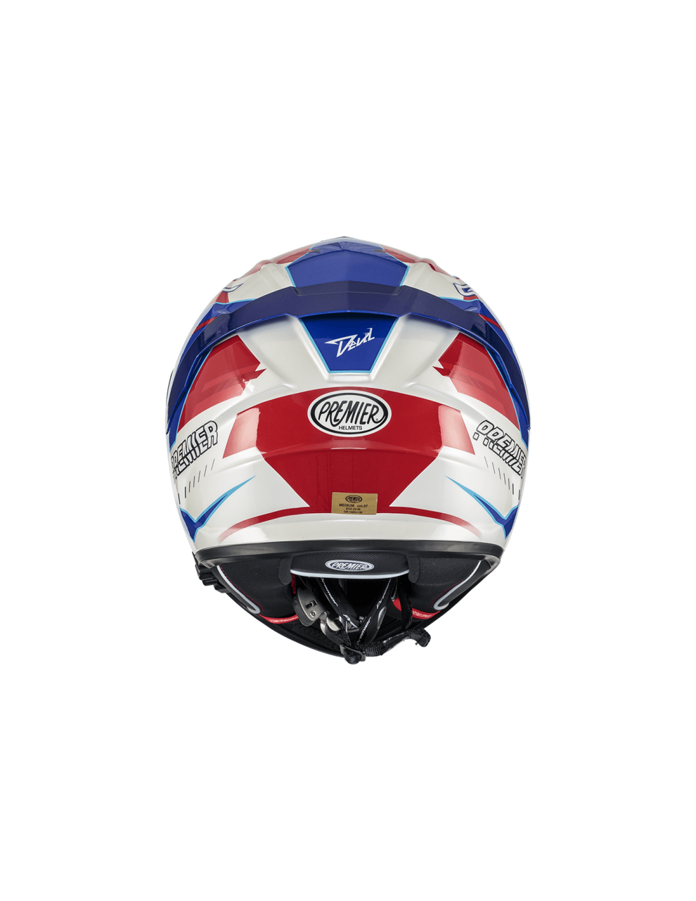 PREMIER DEVIL EV 13 BLUE RED WHITE MOTORBIKE HELMET