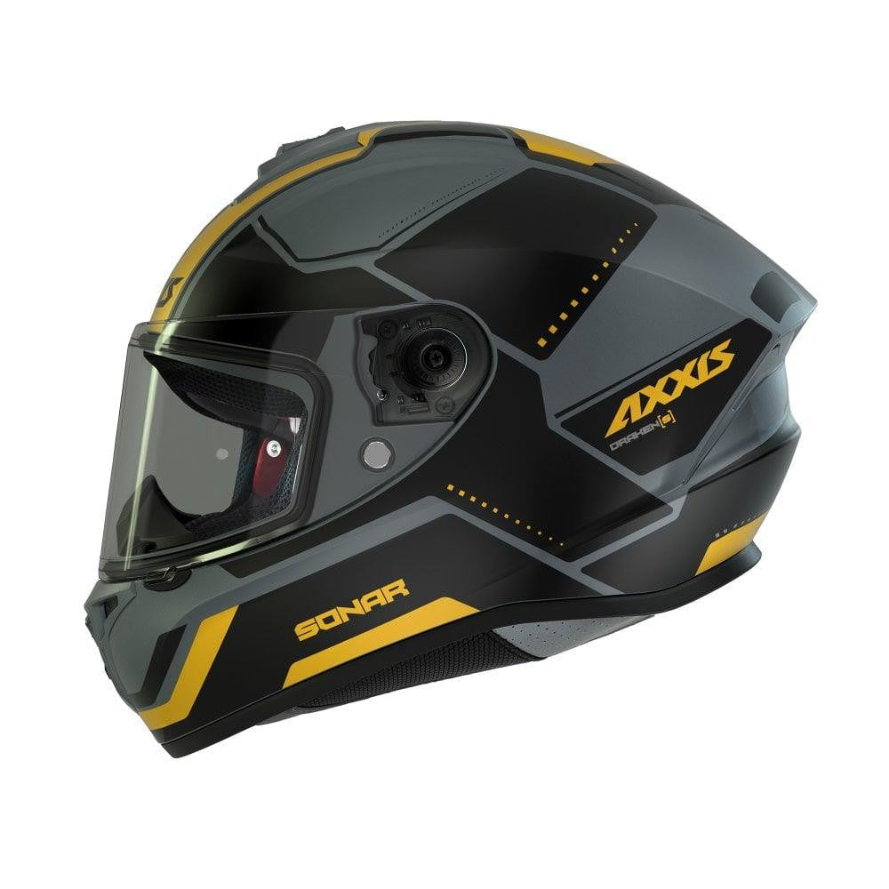 Axxis Draken Matt S Sonar Motorcycle Motorbike Full Face Helmet