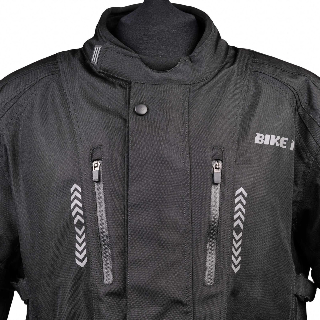 Bike It 'Triple Black' Waterproof Adventure Motorcycle Jacket