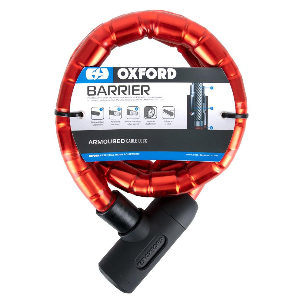 Oxford Barrier Motorcycle Motorbike Security Cable Lock