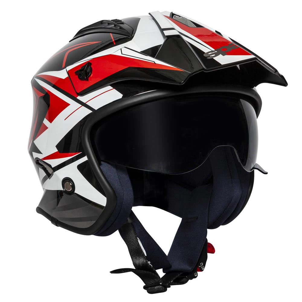 Spada Rock Stream Open Face Motorcycle Trials Bike Helmet