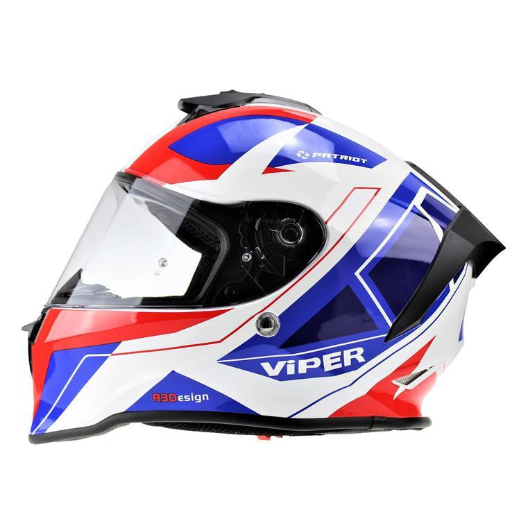 VIPER RS55 PATRIOT MOTORCYCLE RACING FULL FACE HELMET