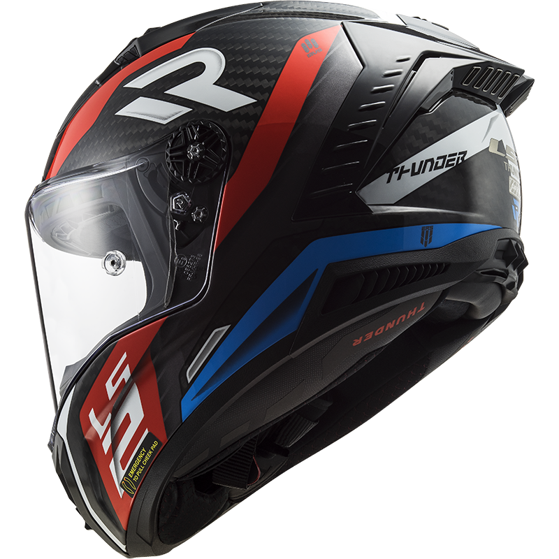 LS2 FF805 Thunder C Supra Red Blue Black Motorcycle Helmet Full Face ECE22.06