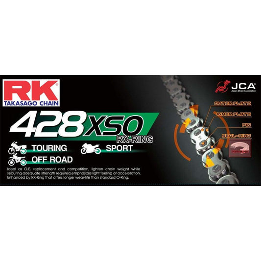 RK Heavy Duty X Ring Off Road Racing Motorcycle Motorbike Chain 428 XSO X 134