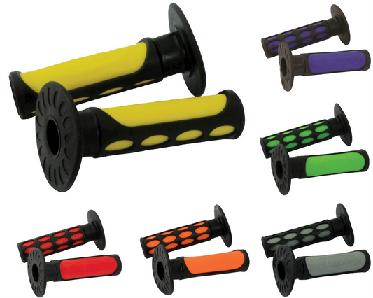 Bike It 2-Tone MX Motorcycle Handlebar Grips