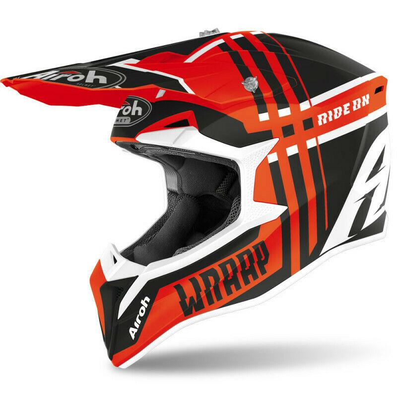 Airoh Wraap Broken Motocross Off Road Motorcycle Helmet Enduro