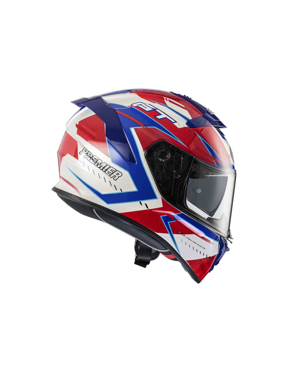 PREMIER DEVIL EV 13 BLUE RED WHITE MOTORBIKE HELMET