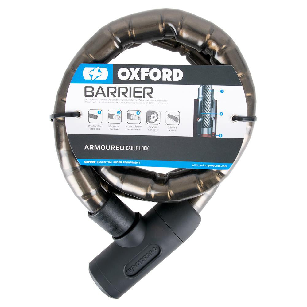 Oxford Barrier Motorcycle Motorbike Security Cable Lock