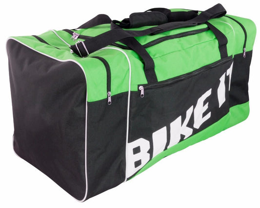 Bikeit Motorcycle Motorbike Luggage Kit Bag Black / Green 128L