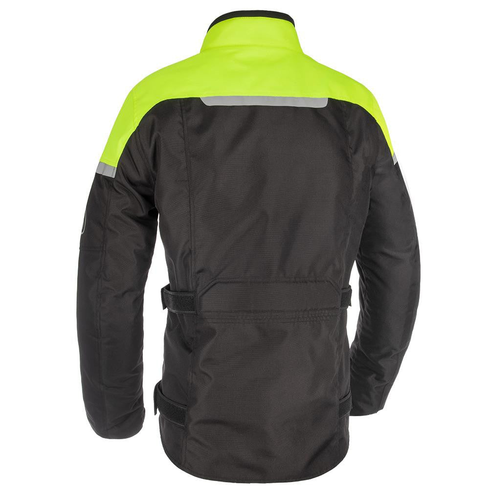 Spartan Long WP Men's Motorcycle Motorbike  Jacket - Black/Fluo