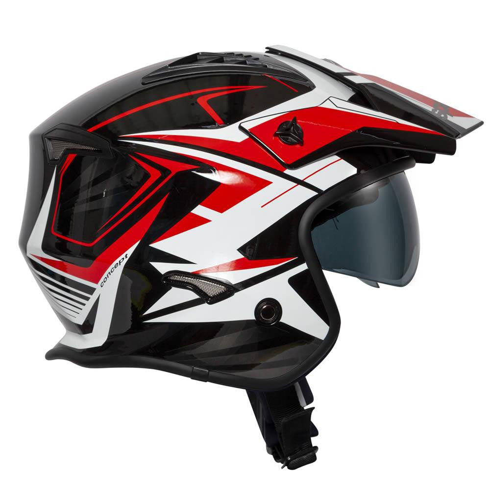 Spada Rock Stream Open Face Motorcycle Trials Bike Helmet