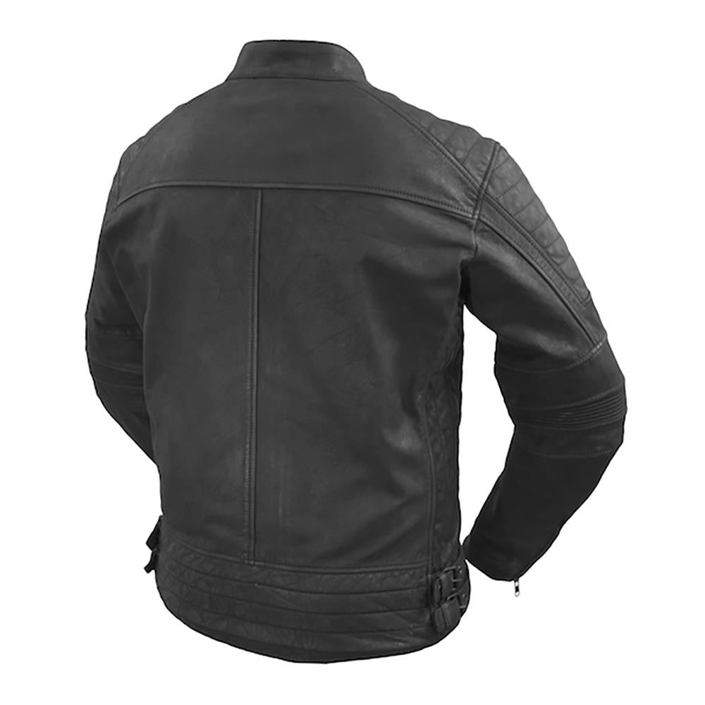 ARMR Retro Leather Touring Motorcycle Motorbike Men's Jacket