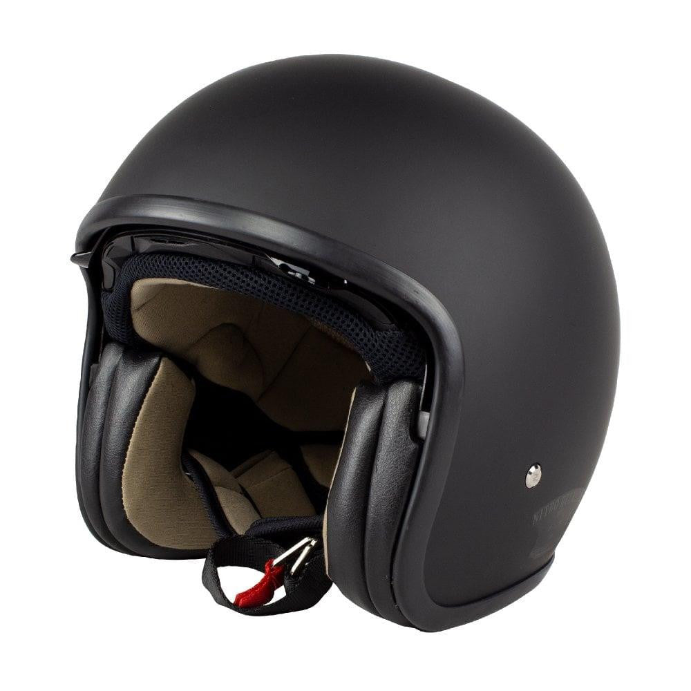 Nitro X580 / X581 Motorcycle Scooter Jet Open Face Biker Helmet Satin Black