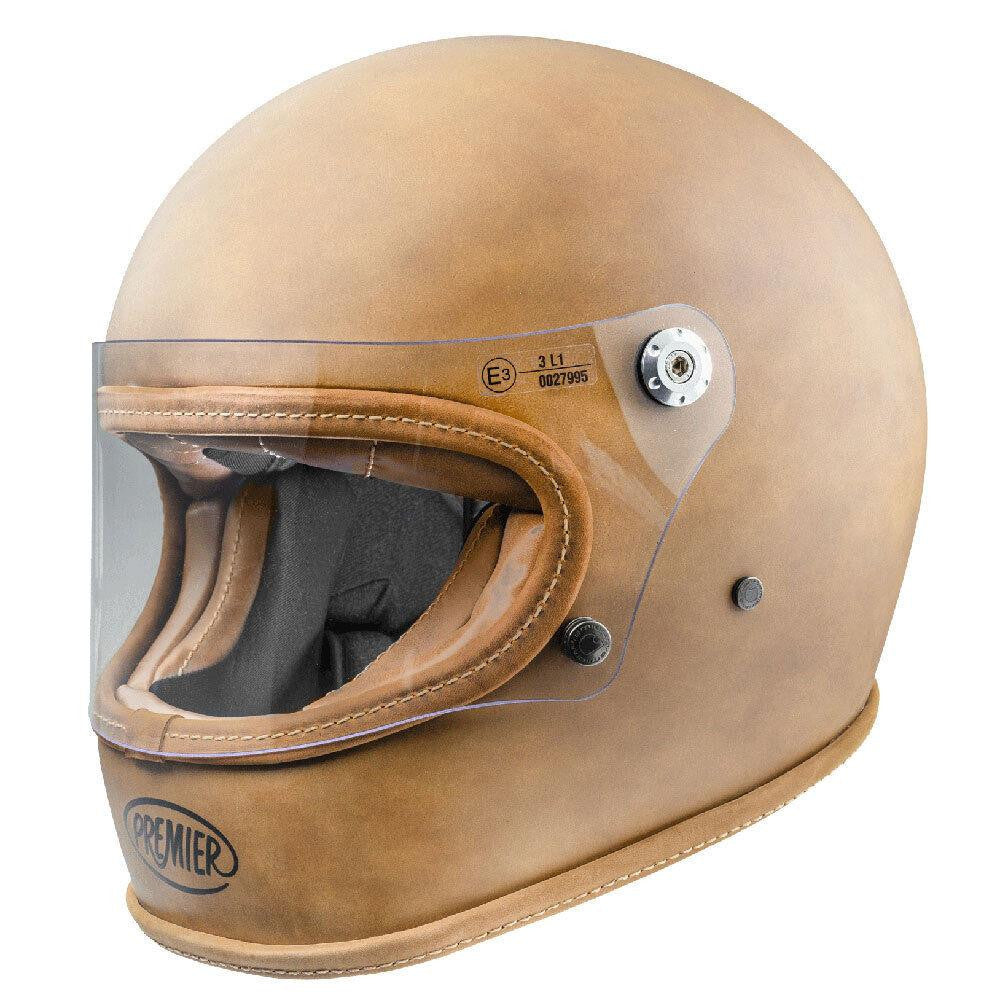 Premier Trophy Platinum Bros Full Face Vintage Retro Motorcycle Helmet