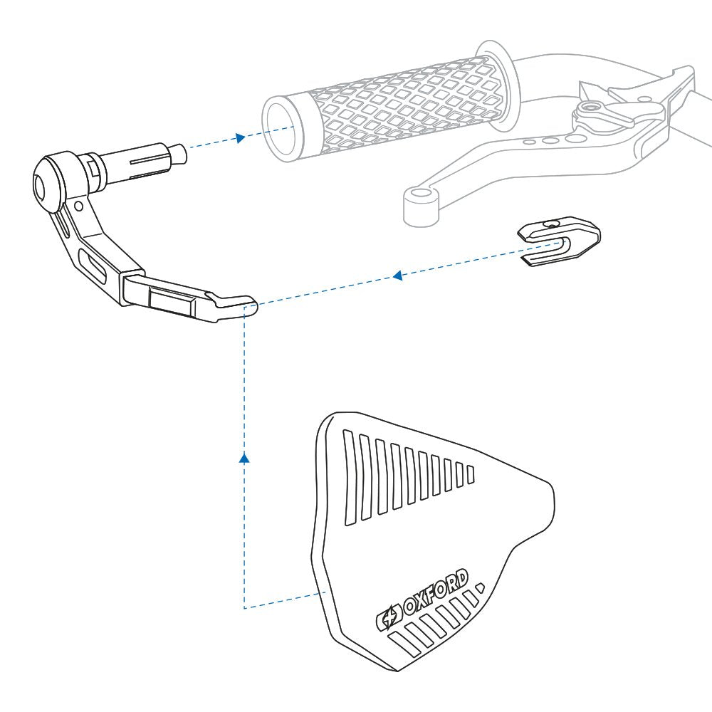 Oxford Premium Handguard with Aluminium Lever Guards - Pair