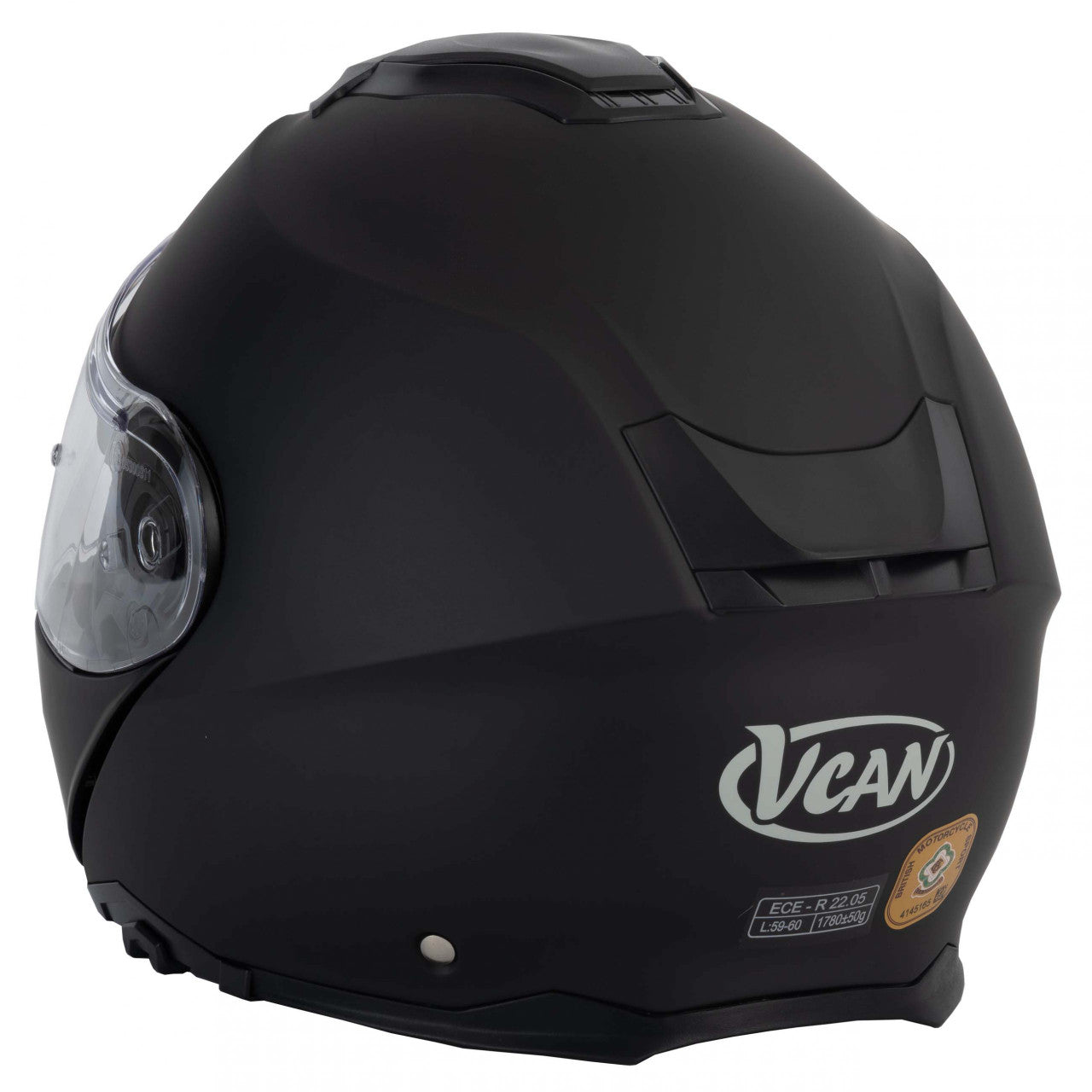 Vcan H272 Matt Black Flip Front Motorcycle Helmet-Matt Black 2024