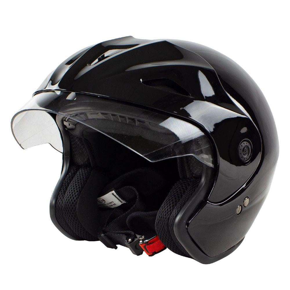 Nitro X562 UNO Motorcycle Scooter Jet Open Face Biker Helmet Black