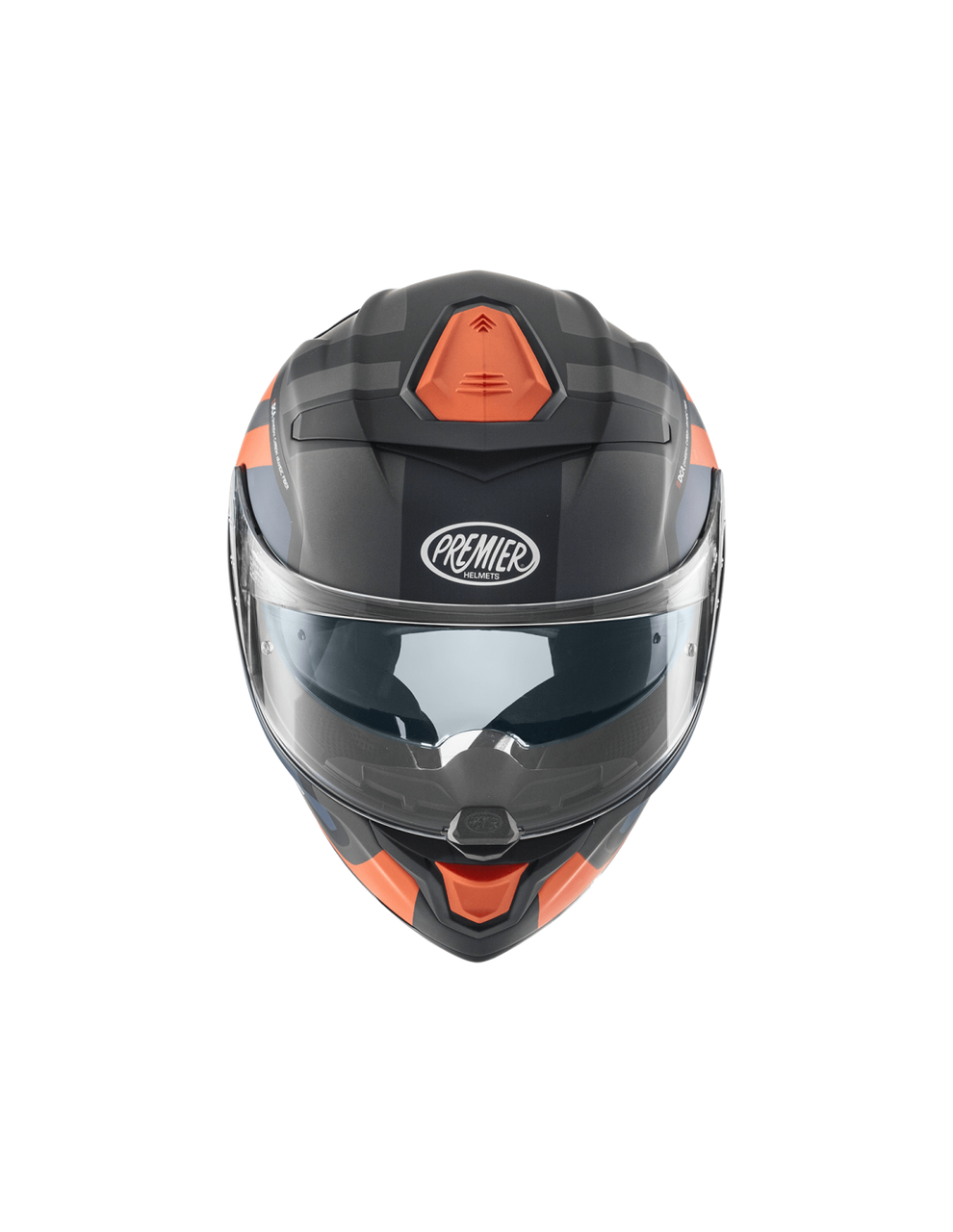 PREMIER DEVIL FZ 93 GUN ORANGE FULL FACE HELMET BLUETOOTH READY