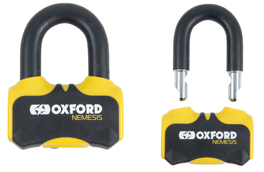 Oxford Nemesis 16mm Disc Lock Security Motorcycle Motorbike - Yellow